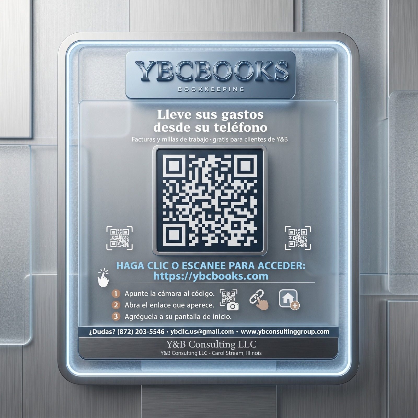 YBC Books. Lleve sus gastos desde su teléfono. https://ybcbooks.com